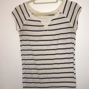 black & white striped tee